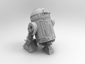 R2-d2 robot 3d print model Modelo 3D