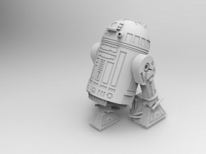 R2-d2 robot 3d print model Modelo 3D