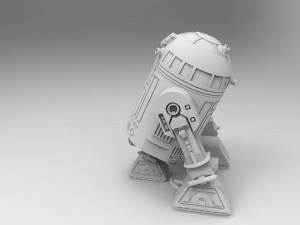 R2-d2 robot 3d print model Modelo 3D