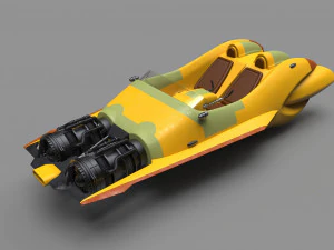 Modelo de impress&atilde;o 3D do Star Wars Anakin Speeder Modelo 3D