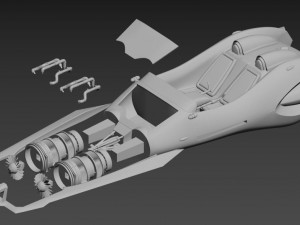 Star wars anakin speeder 3d print model 3D Model