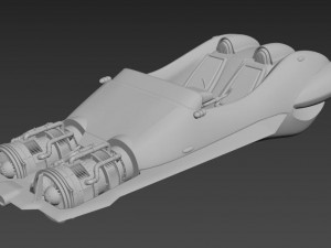 Star wars anakin speeder 3d print model 3D Model