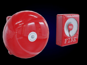 Fire alarm bell Modelo 3D