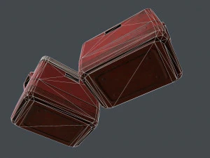 Gen - old plastic cooler - pbr game ready low-poly 3D Model