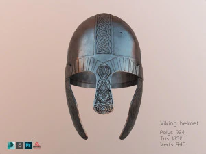 Viking helmet pbr low-poly 3D Model