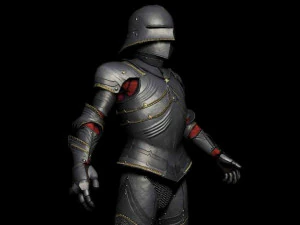 Armure gothique médiévale low-poly Modèle 3D