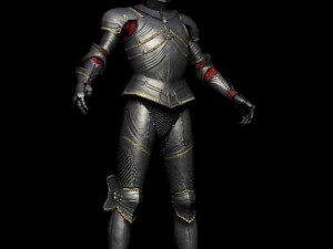 Medieval gothic armor low-poly 3D Model