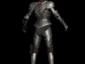 Medieval gothic armor low-poly 3D Model