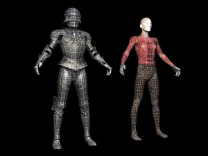 Medieval gothic armor low-poly 3D Model