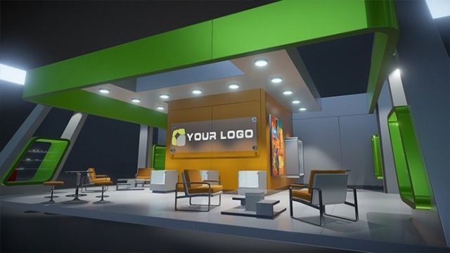 3d exhibition stand vol 1 Model 3D .c4d .max .obj .3ds .fbx .stl .blend 
