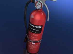Fire extinguisher low-poly 3D Model