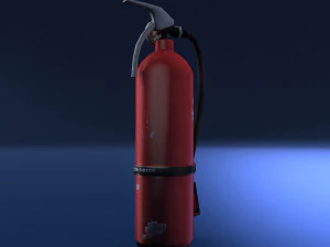 Fire extinguisher low-poly 3D Model