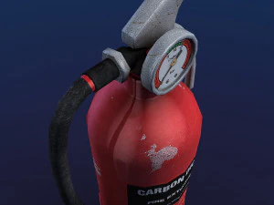 Fire extinguisher low-poly 3D Model