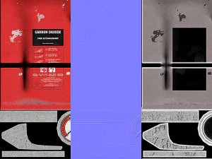 Fire extinguisher low-poly 3D Model