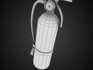 Fire extinguisher low-poly 3D Model