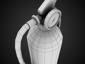 Fire extinguisher low-poly 3D Model