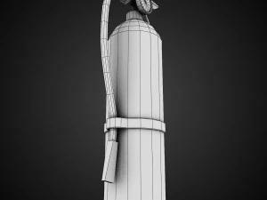 Fire extinguisher low-poly 3D Model