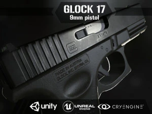 グロック 17 ピストル ローポリ 3Dモデル