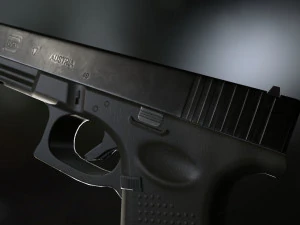 Glock 17 pistol low-poly 3D Model