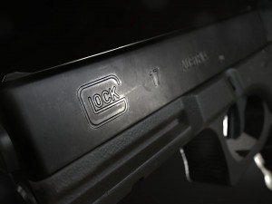 Glock 17 pistol low-poly 3D मॉडल