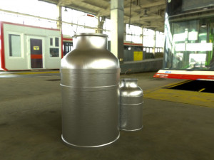 milk galvanized vases Model 3D