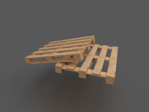 लकड़ी की पट्टियाँ 3D मॉडल