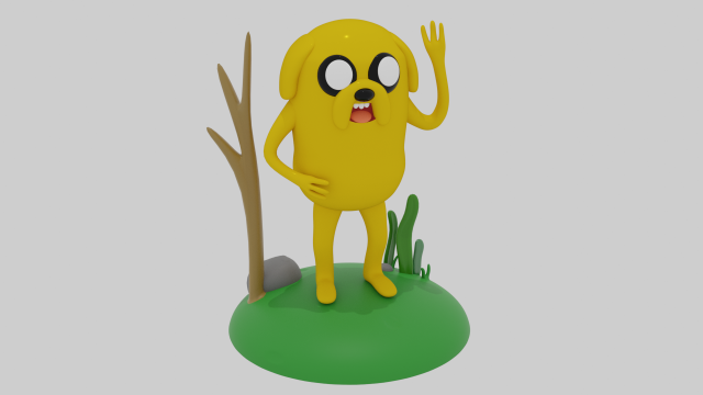 jake adventure time 3D Print Model .c4d .max .obj .3ds .fbx .stl .blend 