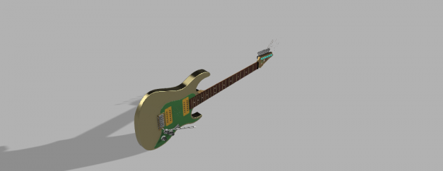 Nissom lm-01 Eletric guitar 3D Модель .c4d .max .obj .3ds .fbx .stl .blend 