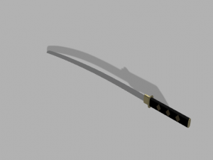 katana sword Model 3D