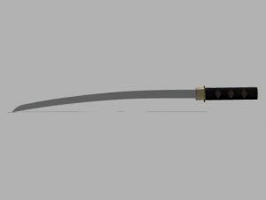 katana sword Model 3D