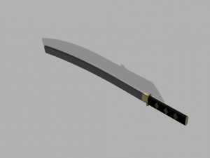 katana sword Model 3D