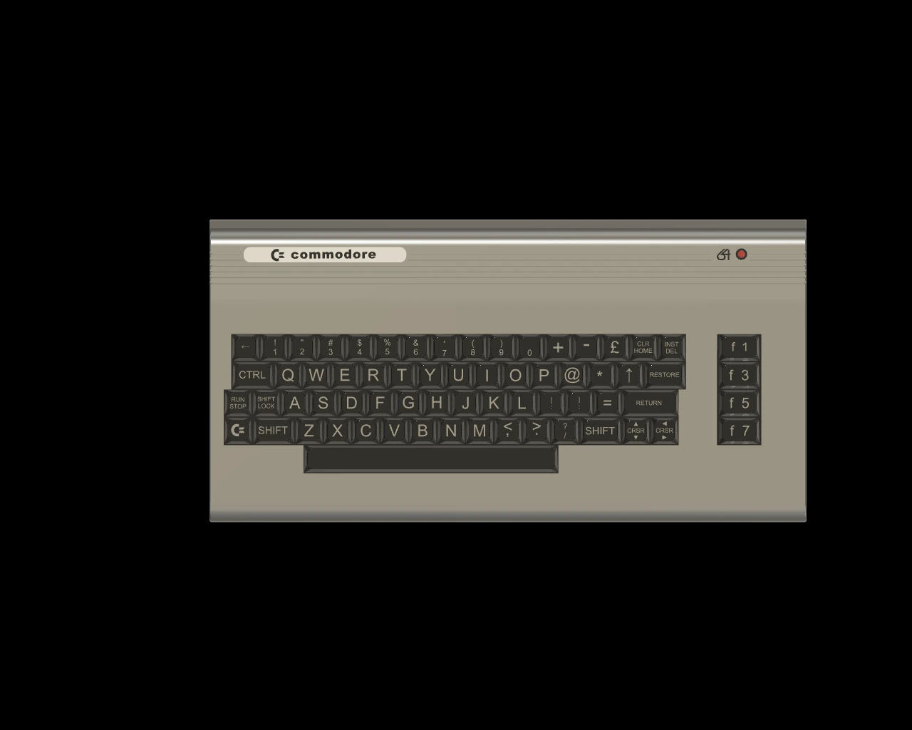 c64 retrocomputer shassis 3D Model .c4d .max .obj .3ds .fbx .stl .blend 