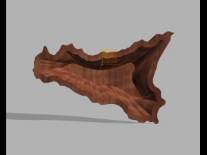 Food bowl in the shape of Sicily 3D 모델