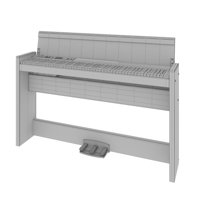 digital piano korg lp 380 3D Model in Piyano 3DExport