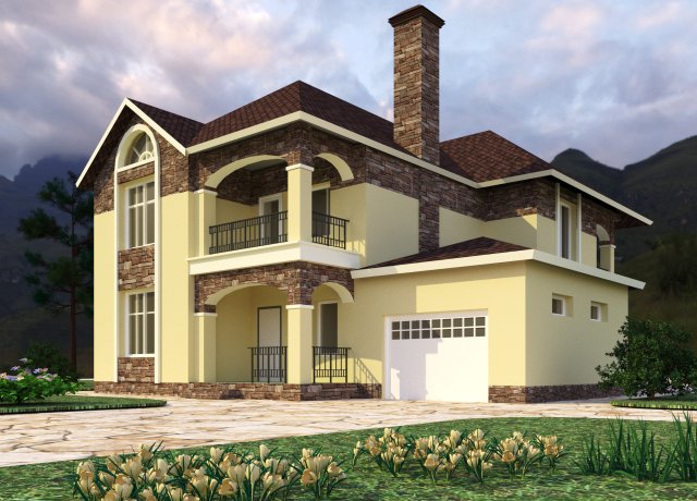 house Modello 3D .c4d .max .obj .3ds .fbx .stl .blend 