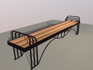 bench low-poly Modelo 3D