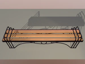 bench low-poly 3D Model