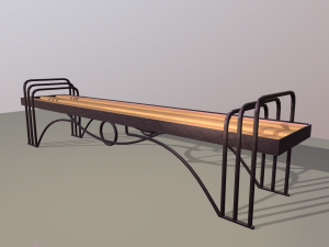 bench low-poly 3D 模型