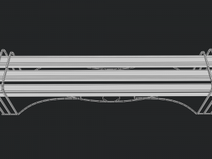 bench low-poly 3D 模型