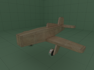 wooden toy airplane for children 3D Model