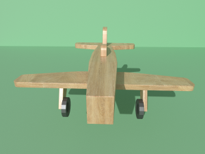 wooden toy airplane for children 3D Model