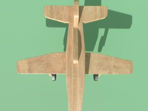 wooden toy airplane for children 3D Model