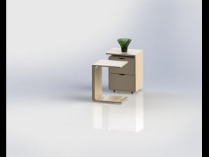 bed side drawer table Modèles 3D en vedette