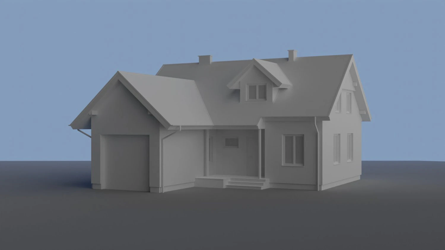 house 001 3D Model .c4d .max .obj .3ds .fbx .stl .blend