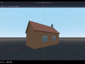 wooden cabin low-poly 3D Model