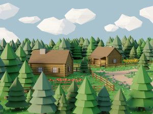 low poly landscape 001 4k CG टेक्स्चर्स