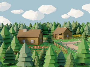 paesaggio low poly 001 4k CG Textures