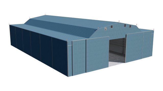airport hangar Modèle 3D .c4d .max .obj .3ds .fbx .stl .blend 
