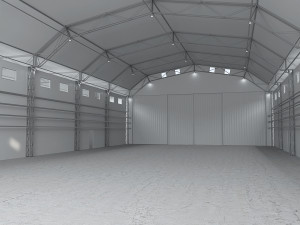 airport hangar Modèle 3D
