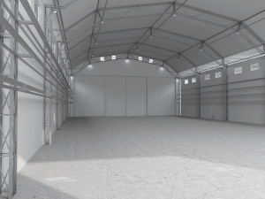 airport hangar Modèle 3D
